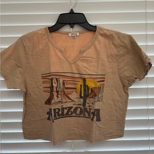 Messy Bun Just Chillin' Tan Tee